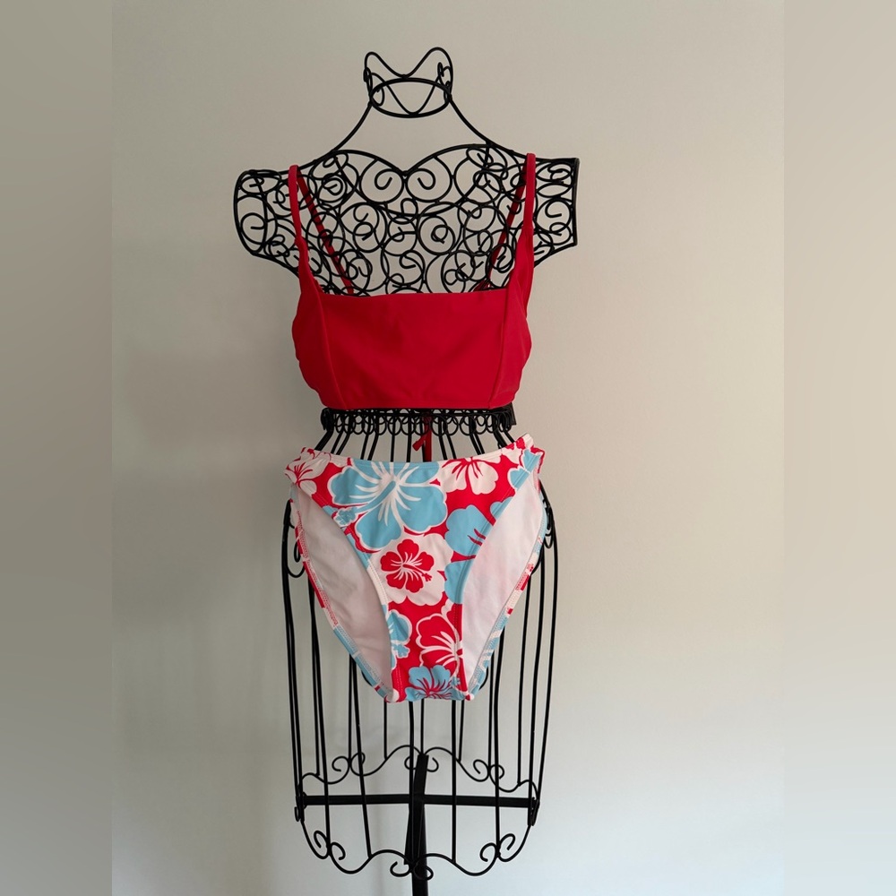 Wild fable two pieces bikini in red , white, light blue
